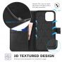 TUCCH iPhone 12 Wallet Case, iPhone 12 Pro Case, iPhone 12 / Pro 6.1-inch Flip Case - Black