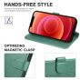 TUCCH iPhone 12 5G Wallet Case, iPhone 12 Pro 6.1-inch 5G Flip Case - Myrtle Green