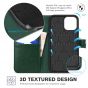 TUCCH iPhone 12 Wallet Case, iPhone 12 Pro Case, iPhone 12 / Pro 6.1-inch Flip Case - Midnight Green