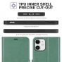 TUCCH iPhone 12 5G Wallet Case, iPhone 12 Pro 6.1-inch 5G Flip Case - Myrtle Green