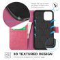 TUCCH iPhone 12 Pro Max Wallet Case, iPhone 12 Pro Max 6.7-inch Flip Case - Hot Pink