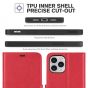 TUCCH iPhone 12 Pro Max Wallet Case, iPhone 12 Pro Max 6.7-inch Flip Case - Red