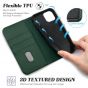 TUCCH iPhone 12 Pro Max Wallet Case, iPhone 12 Pro Max PU Leather Case, Flip Cover with Stand, Credit Card Slots, Magnetic Closure for iPhone 12 Pro Max 6.7-inch 5G Midnight Green