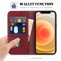 TUCCH iPhone 13 Mini Wallet Case, iPhone 13 Mini Flip Folio Book Cover, Magnetic Closure Phone Case - Dark Red