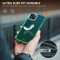 TUCCH iPhone 13 Clear TPU Case Non-Yellowing, Transparent Thin Slim Scratchproof Shockproof TPU Case with Tempered Glass Screen Protector for iPhone 13 5G - Blue&Green