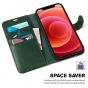 TUCCH iPhone 13 Wallet Case, iPhone 13 PU Leather Case, Folio Flip Cover with RFID Blocking, Credit Card Slots, Magnetic Clasp Closure - Midnight Green