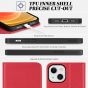 TUCCH iPhone 13 Wallet Case, iPhone 13 PU Leather Case, Flip Cover with Stand, Credit Card Slots, Magnetic Closure - Bright Red