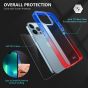 TUCCH iPhone 13 Pro Clear TPU Case Non-Yellowing, Transparent Thin Slim Scratchproof Shockproof TPU Case with Tempered Glass Screen Protector for iPhone 13 Pro 5G - Blue&Red