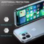 TUCCH iPhone 13 Pro Clear TPU Case Non-Yellowing, Transparent Thin Slim Scratchproof Shockproof TPU Case with Tempered Glass Screen Protector for iPhone 13 Pro 5G - Crystal Clear