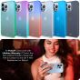 TUCCH iPhone 13 Pro Clear TPU Case Non-Yellowing, Transparent Thin Slim Scratchproof Shockproof TPU Case with Tempered Glass Screen Protector for iPhone 13 Pro 5G - Violet Blue