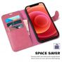 TUCCH iPhone 13 Pro Wallet Case, iPhone 13 Pro PU Leather Case, Folio Flip Cover with RFID Blocking and Kickstand - Hot Pink