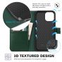 TUCCH iPhone 13 Pro Wallet Case, iPhone 13 Pro PU Leather Case, Folio Flip Cover with RFID Blocking and Kickstand - Midnight Green