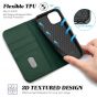 TUCCH iPhone 13 Pro Wallet Case, iPhone 13 Pro PU Leather Case with Folio Flip Book Style, Kickstand, Card Slots, Magnetic Closure - Midnight Green