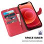 TUCCH iPhone 13 Pro Max Wallet Case, iPhone 13 Pro Max PU Leather Case with Folio Flip Book RFID Blocking, Stand, Card Slots, Magnetic Clasp Closure - Bright Red