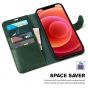 TUCCH iPhone 13 Pro Max Wallet Case, iPhone 13 Pro Max PU Leather Case with Folio Flip Book RFID Blocking, Stand, Card Slots, Magnetic Clasp Closure - Midnight Green