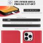 TUCCH iPhone 13 Pro Max Leather Case, iPhone 13 Pro Max PU Wallet Case with Stand Folio Flip Book Cover and Magnetic Closure - Bright Red