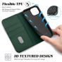 TUCCH iPhone 13 Pro Max Leather Case, iPhone 13 Pro Max PU Wallet Case with Stand Folio Flip Book Cover and Magnetic Closure - Midnight Green