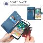 TUCCH iPhone 8 Plus Wallet Case, iPhone 7 Plus Case, Premium PU Leather Flip Folio Case - Lake Blue