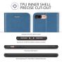 TUCCH iPhone 8 Plus Wallet Case, iPhone 7 Plus Case, Premium PU Leather Flip Folio Case - Lake Blue