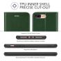 TUCCH iPhone 8 Plus Wallet Case, iPhone 7 Plus Case, Premium PU Leather Flip Folio Case - Midnight Green