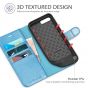 TUCCH iPhone 8 Plus Wallet Case, iPhone 7 Plus Case, Premium PU Leather Flip Folio Case - Shiny Light Blue