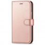 TUCCH iPhone 8 Plus Wallet Case, iPhone 7 Plus Case, Premium PU Leather Flip Folio Case - Shiny Rose Gold