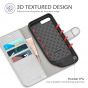 TUCCH iPhone 8 Plus Wallet Case, iPhone 7 Plus Case, Premium PU Leather Flip Folio Case - Shiny Silver