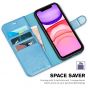 TUCCH iPhone 11 Wallet Case with Magnetic, iPhone 11 Leather Case - Shiny Light Blue