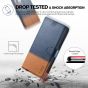 TUCCH iPhone 11 Wallet Case with Magnetic, iPhone 11 Leather Case - Dark Blue & Brown