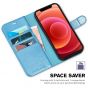 TUCCH iPhone 12 Wallet Case, iPhone 12 Pro Case, iPhone 12 / Pro 6.1-inch Flip Case - Shiny Light Blue