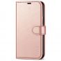 TUCCH iPhone 12 Wallet Case, iPhone 12 Pro Case, iPhone 12 / Pro 6.1-inch Flip Case - Shiny Rose Gold