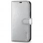 TUCCH iPhone 12 Wallet Case, iPhone 12 Pro Case, iPhone 12 / Pro 6.1-inch Flip Case - Shiny Silver