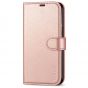 TUCCH iPhone 13 Pro Max Wallet Case, iPhone 13 Pro Max PU Leather Case with Folio Flip Book RFID Blocking, Stand, Card Slots, Magnetic Clasp Closure - Shiny Rose Gold