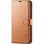 TUCCH iPhone 15 Wallet Case, iPhone 15 PU Leather Case-Light Brown