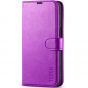 TUCCH iPhone 15 Wallet Case, iPhone 15 PU Leather Case-Purple