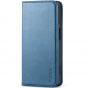 TUCCH iPhone 15 Wallet Case, iPhone 15 Fold Case - Light Blue