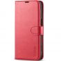 TUCCH iPhone 15 Plus Wallet Case, iPhone 15 Plus Leather Cover - Red
