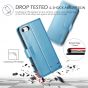 TUCCH iPhone 7 Wallet Case, iPhone 8 Case, Premium PU Leather Case - Shiny Light Blue