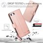 TUCCH iPhone 7 Wallet Case, iPhone 8 Case, Premium PU Leather Case - Shiny Rose Gold
