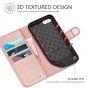 TUCCH iPhone 7 Wallet Case, iPhone 8 Case, Premium PU Leather Case - Shiny Rose Gold