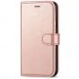 TUCCH iPhone 7 Wallet Case, iPhone 8 Case, Premium PU Leather Case - Shiny Rose Gold