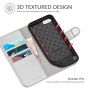 TUCCH iPhone 7 Wallet Case, iPhone 8 Case, Premium PU Leather Case - Shiny Silver