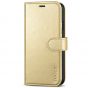 TUCCH iPhone XR Wallet Case - iPhone XR Leather Cover - Shiny Champagne Gold