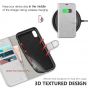 TUCCH iPhone XR Wallet Case - iPhone XR Leather Cover - Shiny Silver