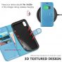 TUCCH iPhone XR Wallet Case - iPhone XR Leather Cover - Shiny Light Blue