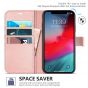 TUCCH iPhone XR Wallet Case - iPhone XR Leather Cover - Shiny Rose Gold