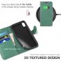 TUCCH iPhone XR Wallet Case - iPhone XR Leather Cover - Myrtle Green