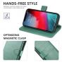 TUCCH iPhone XR Wallet Case - iPhone XR Leather Cover - Myrtle Green