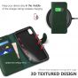 TUCCH iPhone XR Wallet Case - iPhone XR Leather Cover - Midnight Green