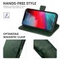 TUCCH iPhone XR Wallet Case - iPhone XR Leather Cover - Midnight Green